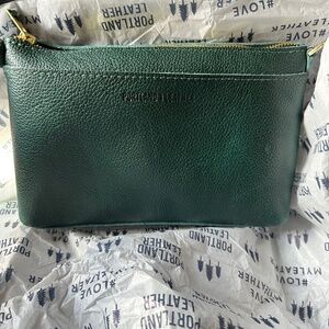 Sold-New Portland Leather Forest Green Poppy
